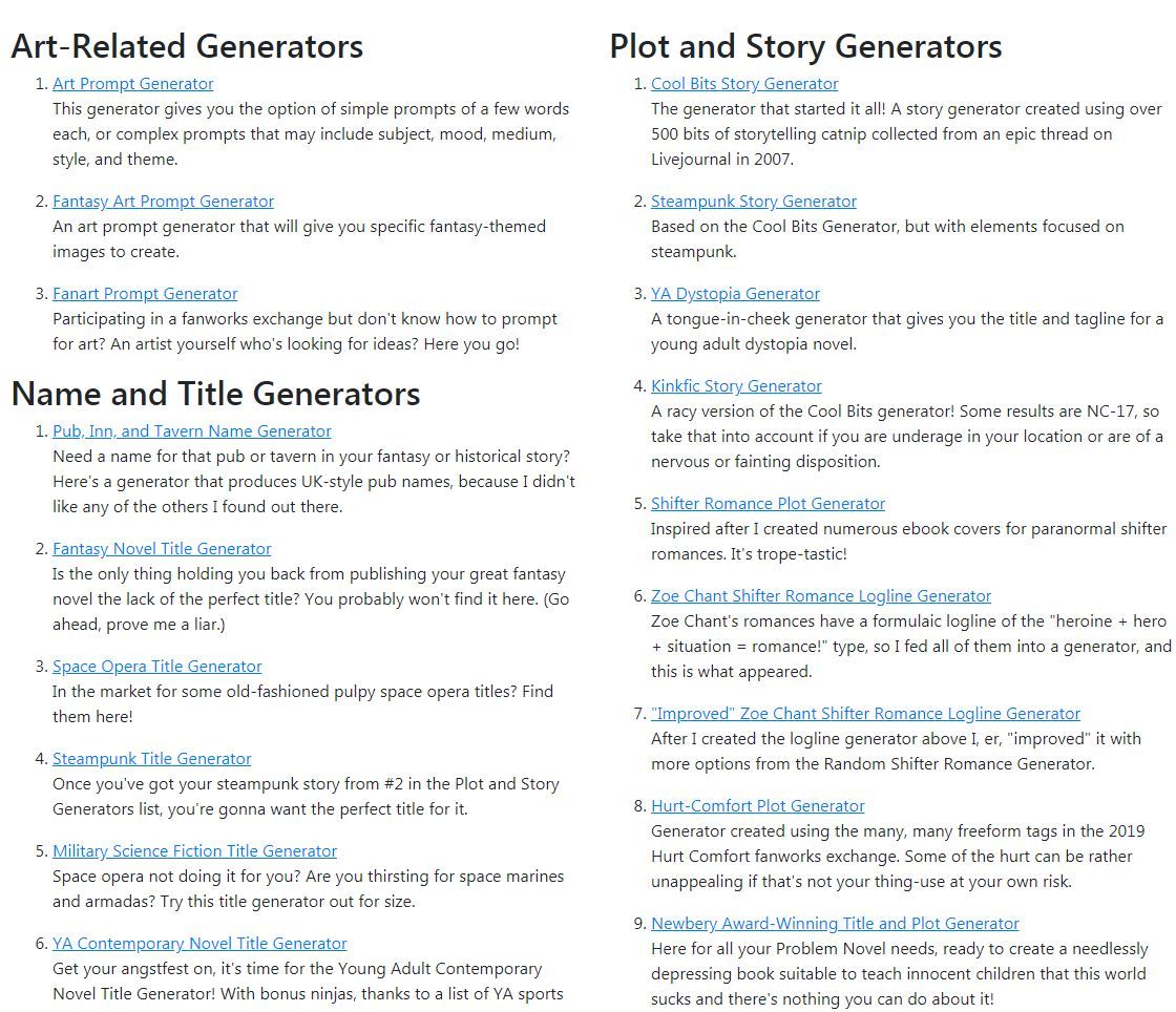 Using the story title generator will allow you to create a good storyline