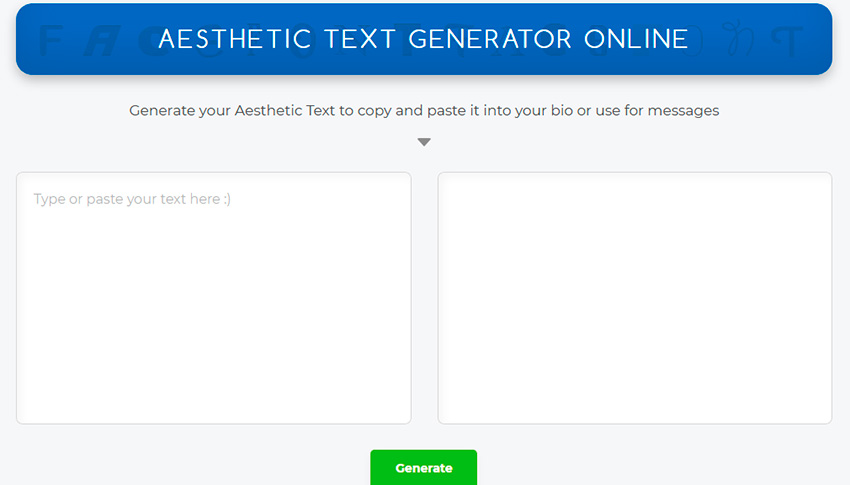 Aesthetic text generator
