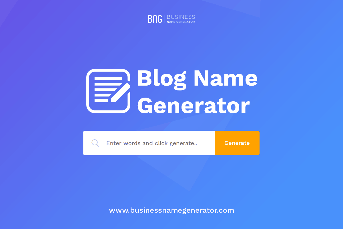 Blog Name Generator